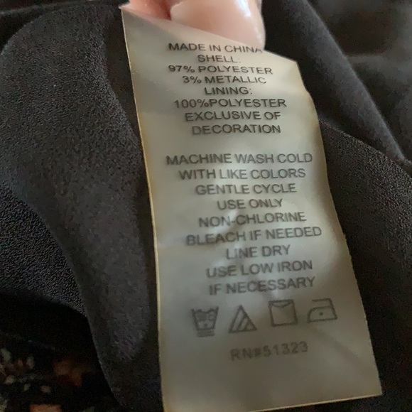 Riley & Rae Kate Floral Print Babydoll Dress Floral Print in Rich Black Size 2 - Picture 12 of 13